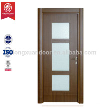 Porta de design de vidro de madeira pvc mdf interior